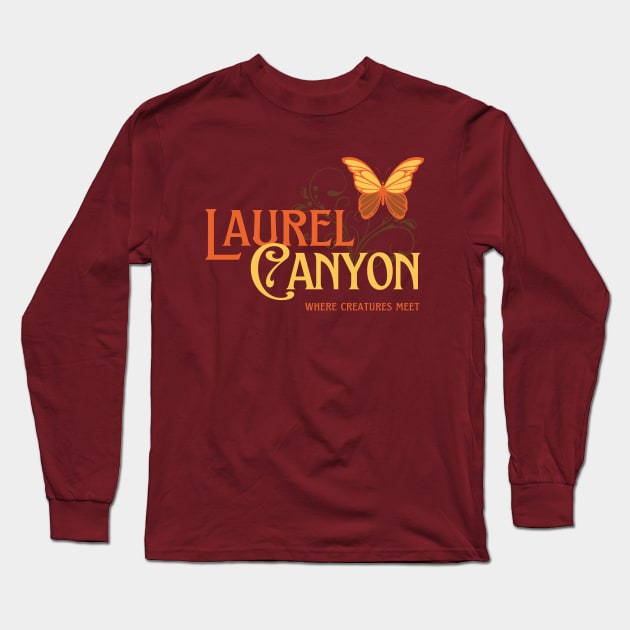 Laurel Canyon - Where creatures meet Long Sleeve T-Shirt by retropetrol